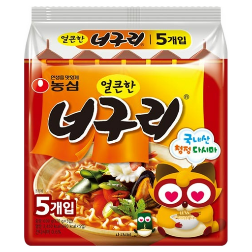 농심 얼큰한 너구리 120g 뜨거운맛!