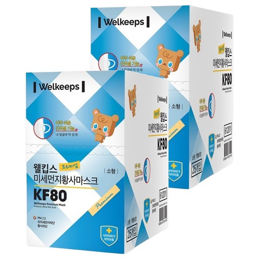 웰킵스 프리미엄 미세먼지황사마스크 소형 KF80