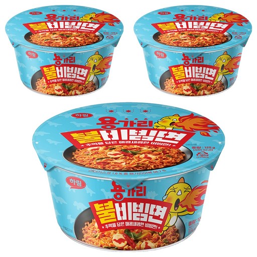 하림 용가리 불비빔면 컵 125g