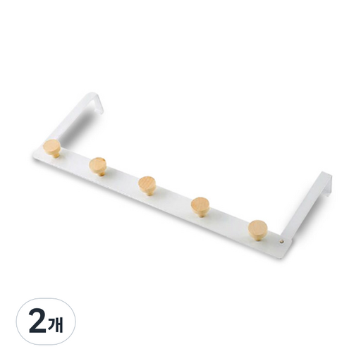 마켓플랜 슬림 방문걸이 원목 후크