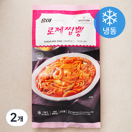 미인중식홍야 홍야 로제 짬뽕 2인분 (냉동)
