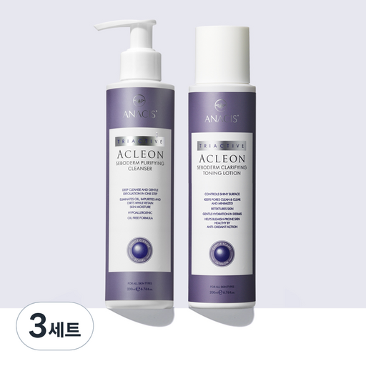 아나시스 아클레온 세보덤 퓨리파잉 클렌저 200ml + 클래리파잉 토닝 로션 200ml 세트