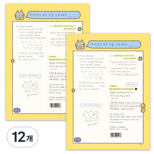 아이코닉 두들 노트패드 B5