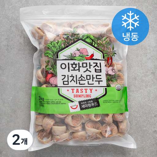 세미원 이화맛집 김치손만두 (냉동)