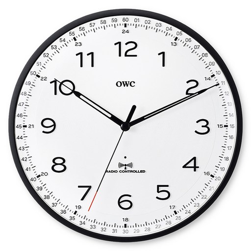오더블유씨 컴퍼스 RC 전파수신 벽시계 OWA-1015RCB