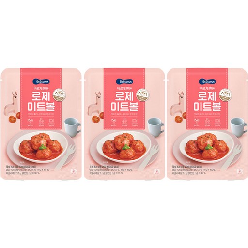 베베쿡 바르게 만든 로제미트볼 200g