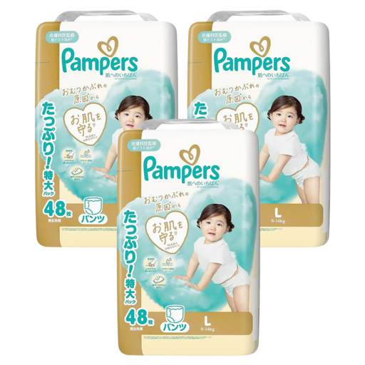Pampers 幫寶適 日本境內版 極上守護拉拉褲 9~14kg, L, 144片