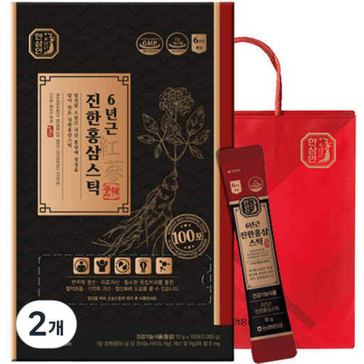 한삼인 6년근 진한홍삼스틱 + 쇼핑백
