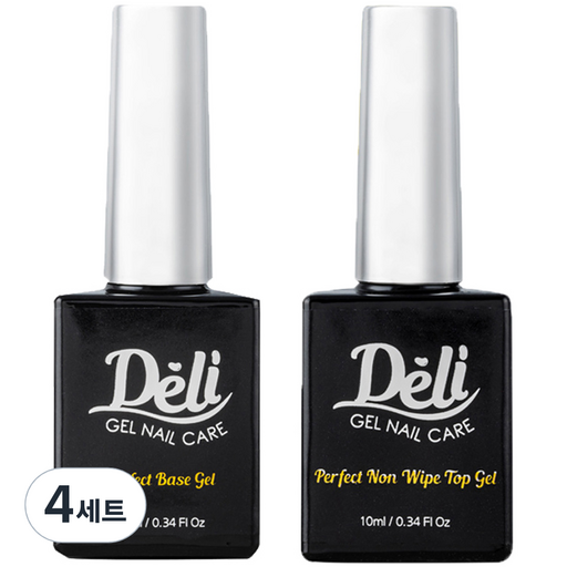 델리뷰티 퍼펙트 베이스젤 10ml + 논와이프 탑 젤 10ml 세트