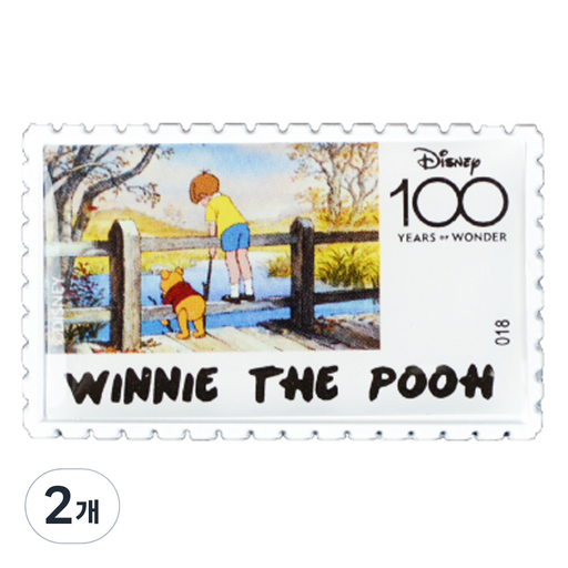 디즈니 100주년 우표 뱃지 WINNIE THE POOH 2