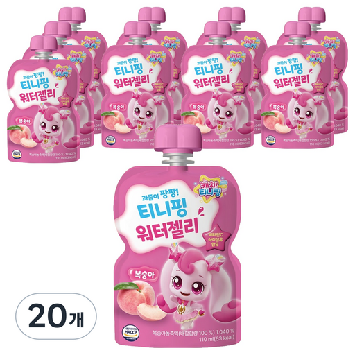 푸드웰 티니핑 워터젤리 복숭아