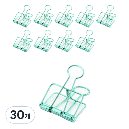 마켓A 금속 컬러 클립 집게 그린