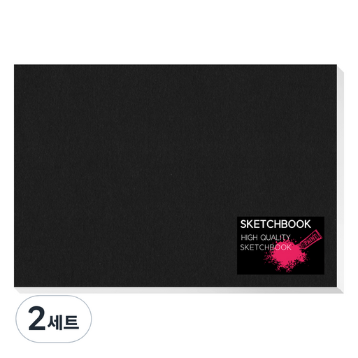 영아트 블랙 전문가 스케치북 패드타입 200g 30매 + 스티커 랜덤발송