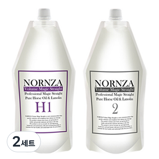 노른자 볼륨매직 스트레이트 파마약 H1 일반모 1제 400g + 2제 400g 세트