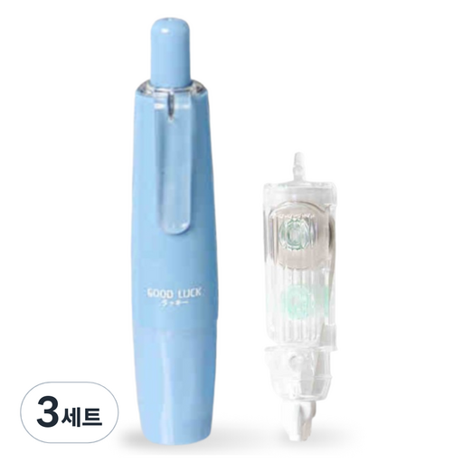 쿠말 360도 회전 접착 양면 풀테이프 6mm x 5m + 리필 세트