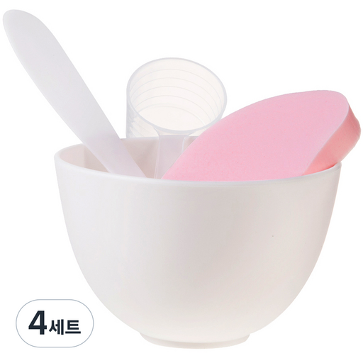 비타할로 모델링 팩 도구 4종 세트(팩볼 + 계량컵 + 스파츌라 대 + 해면)