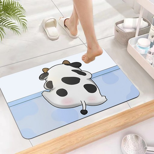 룰루홈 뒷모습 규조토 주방 욕실 발매트 60 x 40 cm
