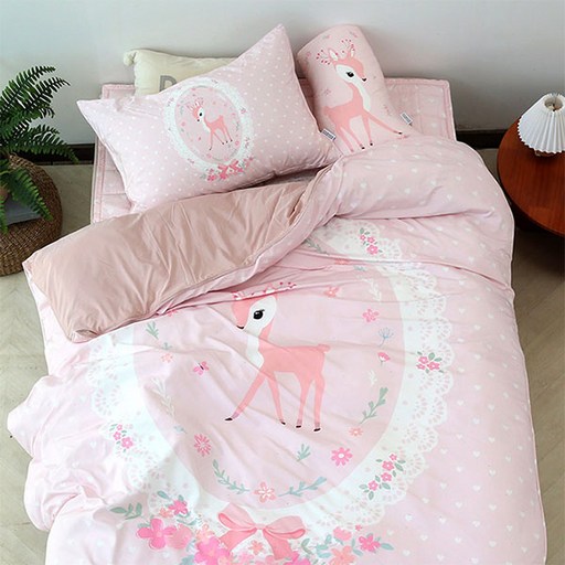 아망떼 밤비월드2 누빔 이불 베개세트 SS 160 x 210 cm