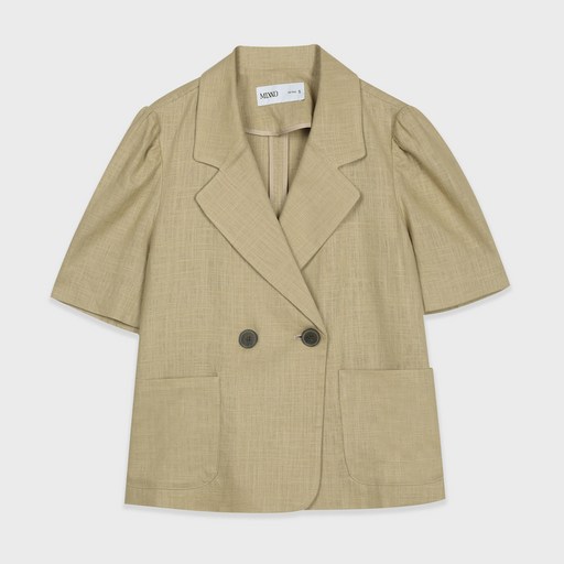 미쏘 여성용 퍼프소매 반더블 반팔 숏 재킷