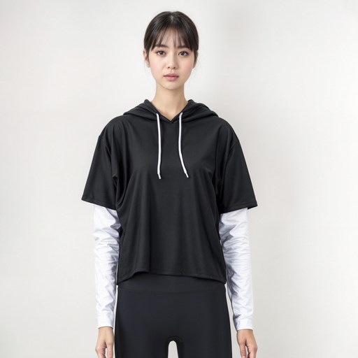 쿠기 여성용 오버핏 후드 상의 KF-R9512