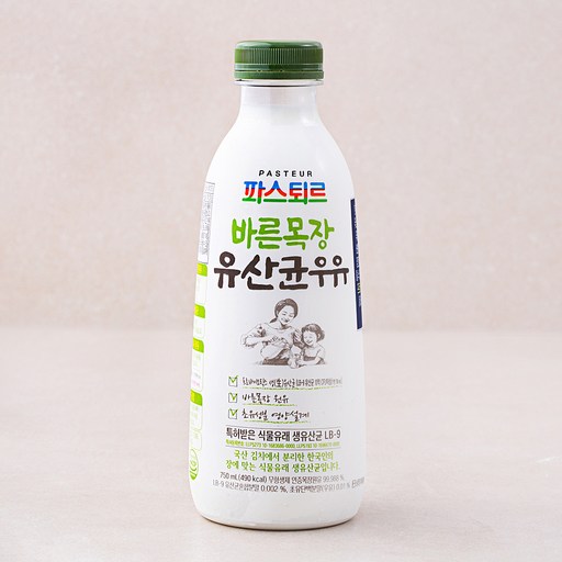 파스퇴르 바른목장 유산균 우유