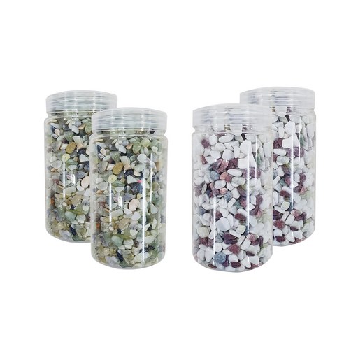 삼호유리 미니플라스틱 포장 옥자갈 0호 500g x 2p + 오색자갈 0호 500g x 2p