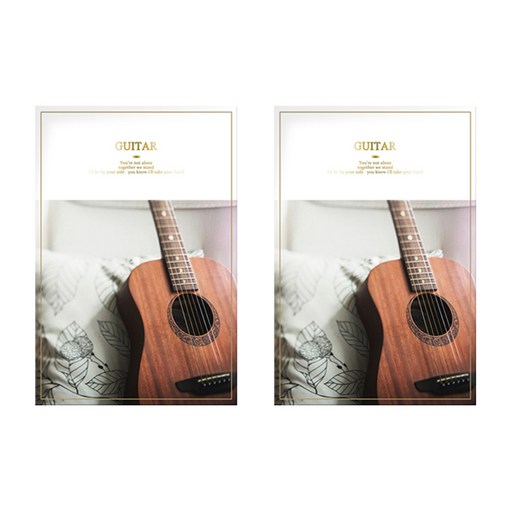 블럭마트 MUSIC 캔버스 그림 기타 2p