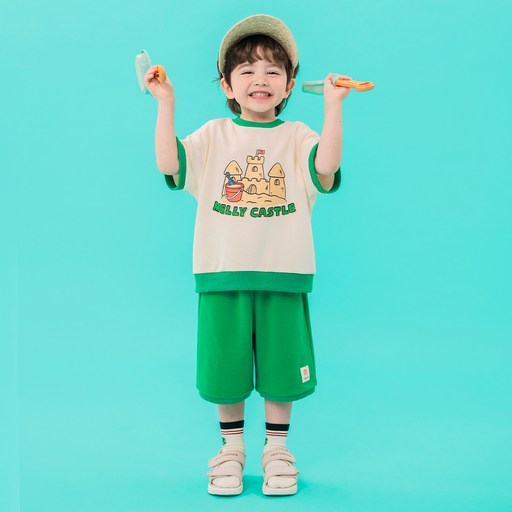 멜리코코 아동용 모래성 놀이 상하복 세트