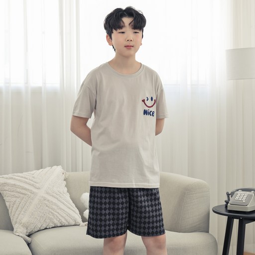 코코드림 해피스마일 청소년 반팔 반바지 잠옷 세트
