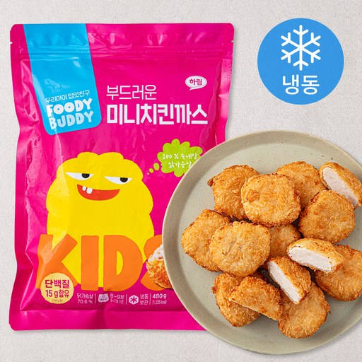 푸디버디 부드러운 미니 치킨까스 (냉동)