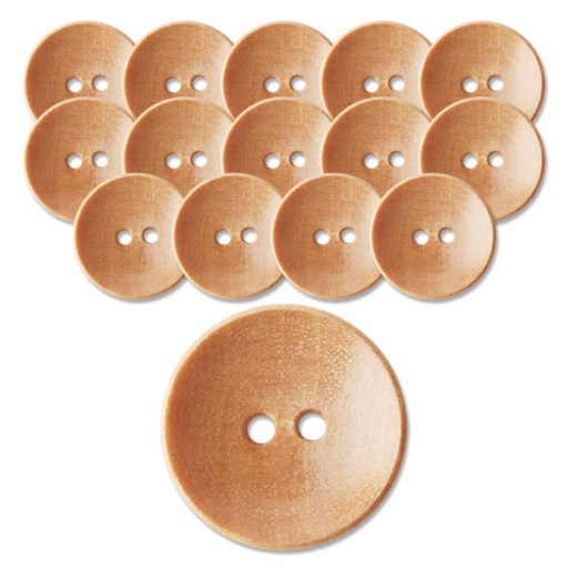동대문단추왕 자작나무 접시 단추 18mm
