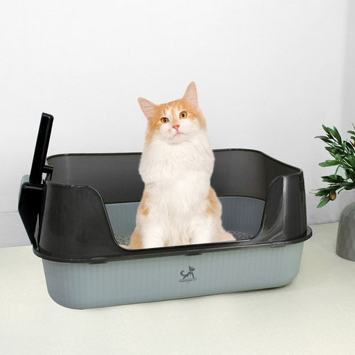 딩동펫 고양이 높은 펜스형 화장실 + 모래삽 세트
