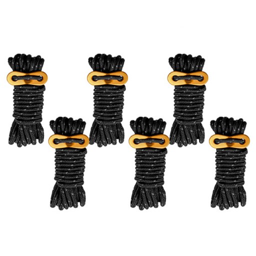 PDS스포츠 캠핑 텐트 고정용 두꺼운 4mm 로프 6개