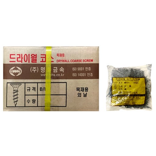 이노공구 목재용 코스나사 흑색 3.8 x 32mm 1510 500p