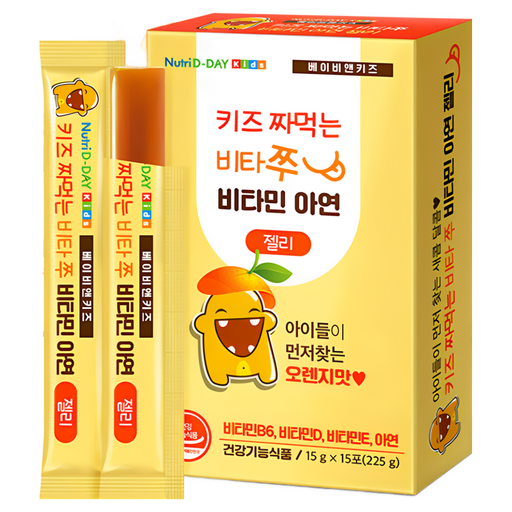 뉴트리디데이 키즈 짜먹는 비타쭈 비타민 아연 젤리 15p