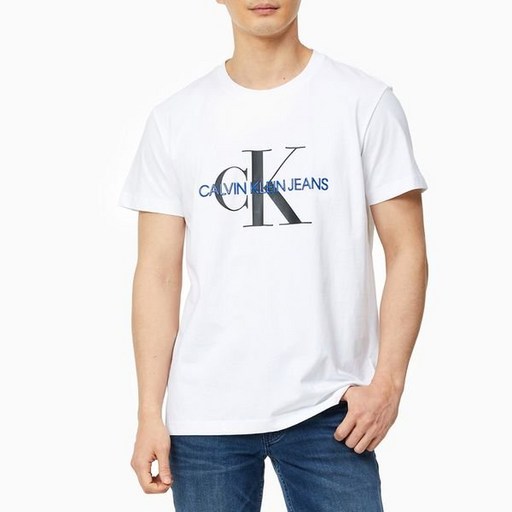 [갤러리아] 캘빈클라인진[남성]21SS 캘빈클라인진 레귤러핏 모노그램 로고 반팔 티셔츠 J317896-YAF