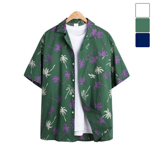 [모니즈] 몰디브 하와이안 반팔 셔츠 SHT187