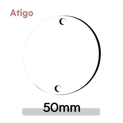 ATIGO / 직경 50mm 국산 원형 투명 아크릴 판 만들기 재료 (두께 2mm)