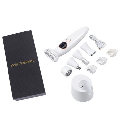 Nexflow 5in1 다기능 여성용 제모 면도기 전신방수 USB C타입 충전 레이저 제모기 KC인증 가정용 미용기기