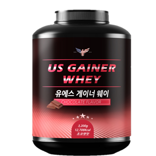 유에스게이너 단백질 고함량 가성비보충제 No.1 벌크업프로틴 게이너 연한코코아 곡물맛