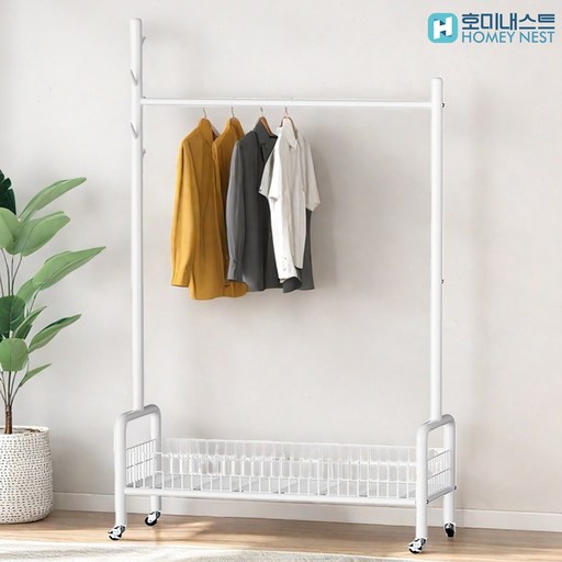 HOMEY NEST 시스템 스탠드 옷걸이 철제 조립식 이동식 행거 YJ-90