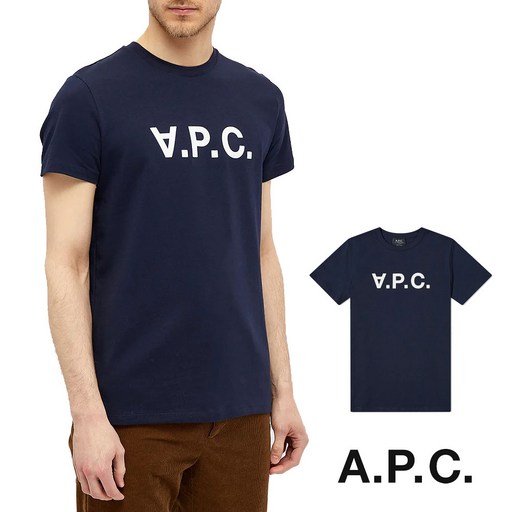 아페쎄 APC VPC 로고 반팔 티셔츠 네이비