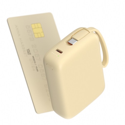 이어맥 울트라 미니 20000mAh PD 22.5W 빌트인 케이블 고속충전 초소형 보조배터리 PBP-003