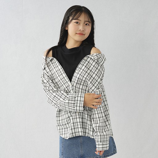 Lovetoxic 여아 레어어드 셔츠