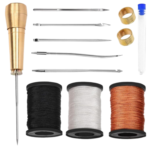 에코룸 가죽 공예 키트 실 바늘 DIY 텐트 신발 수리 도구