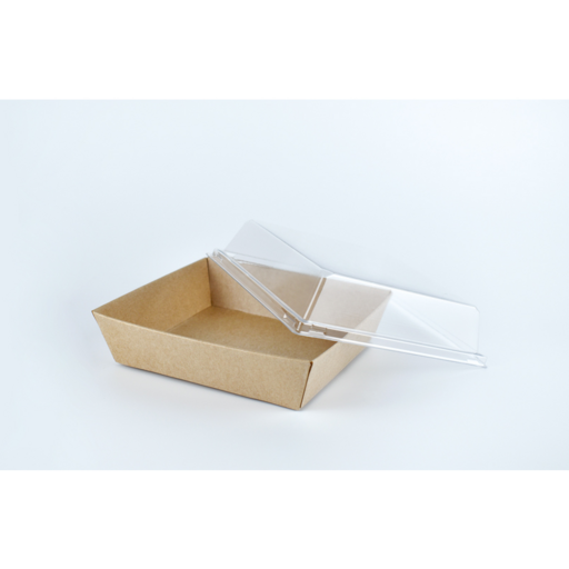 일회용 샌드위치 용기 케이스 정사각 4호 용기+뚜껑 세트 (크라프트) DRP-4