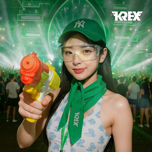 KREX 워터밤 고글 방수 김서림 방지 물놀이 축제용 흠뻑쇼 Made in Korea WG-02