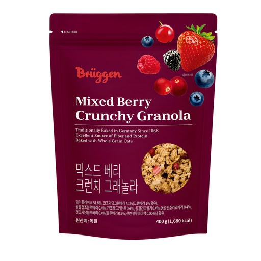 브뤼겐 믹스드 베리 크런치 그래놀라 400g