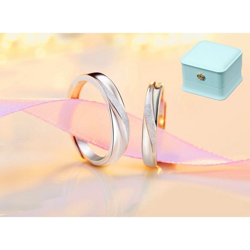 르떼르넬 LSSCR001 Sterling Silver 법정 순은 925 은하수 결혼 프로포즈 기념일 실버 커플 반지 은반지 커플링