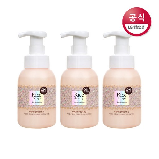 온더바디 라이스테라피 쌀눈 맑은 버블폼, 300ml, 3개